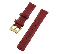 Rimmean Correa de Reloj Piel auténtica granulada 22 mm, Compatible con Hombres y Mujeres (1 Unidad)(Red Wine 4)