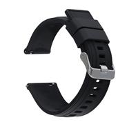 Rimmean Correa Deportiva Impermeable de 18 mm, 20 y 22 for Galaxy Gt2 Gt3, for Hombre Mujer(Black,18mm)