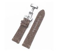 Rimmean Correas de Reloj con Hebilla Plegable 18 mm, 20 y 22, Lona Tweed, liberación rápida, universales, Estilo Vintage(Beige Brown,22mm)