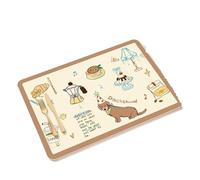 Rimmean Estera De Secado con Patrón Ilustración Dibujos Animados, Almohadilla Drenaje Antideslizante Resistente Al Calor, Estampado Gato Y Perro, Encimera Cocina, 1 Ud(3,40x60cm-mud)