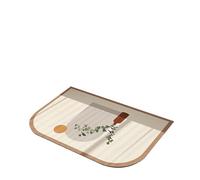 Rimmean Felpudo Medio Redondo for Puerta, Felpudos Absorbentes Antideslizantes for Entrada, Alfombras Divertidas, 1 Ud(Style-02)