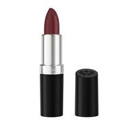 Rimmel Almohada de acabado duradero con lápiz labial 380, acabado satinado cremoso, larga duración de 8 horas, fórmula cómoda, pigmento rico