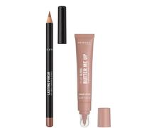 Rimmel Butter Me Up & Lasting Finish Lip Bundle (Various Shades) - 002 Latte Delight