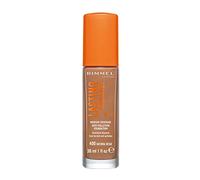 Rimmel Durable Radiance Base anticontaminación, cobertura media, SPF 25, 400 beige natural (Rimmel Wake Me Up Foundation Upgrade)