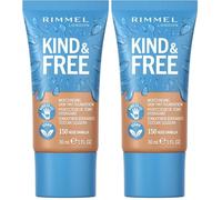 Rimmel Kind & Free Base de Maquillaje, Loción, Tono 150 Rose Vanilla, 30 ml (Paquete de 2)