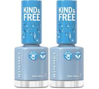 Rimmel Kind & Free Laca de Uñas, Tono 152 Tidal Wave Blue, 8 ml (Paquete de 2)