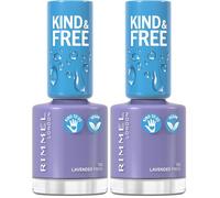 Rimmel Kind & Free Laca de Uñas, Tono 153 Lavander Light, 8 ml (Paquete de 2)