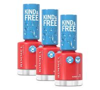 Rimmel Kind & Free Laca de Uñas, Tono 155 Sunset Soar, 8 ml (Paquete de 3)