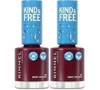 Rimmel Kind & Free Laca de Uñas, Tono 157 Berry Opulence, 8 ml (Paquete de 2)
