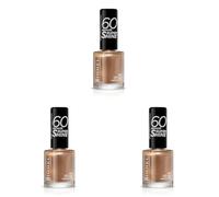 Rimmel London, 60 Seconds Super Shine, Colección Tom Daley, Esmalte de uñas, 010 Gold Medal, 8 ml (Paquete de 3)