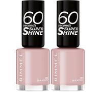 Rimmel London 60 Seconds Super Shine Esmalte de uñas 723 Sea Nymph (Paquete de 2)
