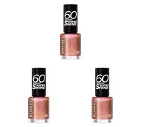 Rimmel London 60 Seconds Super Shine Esmalte de uñas 834 FAB! (Paquete de 3)