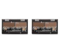 Rimmel London Brown This way Kit esculpidor de cejas, Tono 002 Medium Brown - 1.1 gr (Paquete de 2)