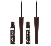 Rimmel London Glameyes Professional Liquid Liner Delineador Líquido Tono Brown Velvet 002, 3.5 ml (Paquete de 2)