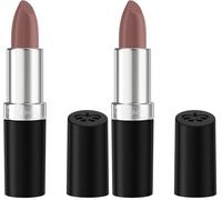 Rimmel London Lasting, Barra de Labios Tono 8 (Dusty Rose), 4 g (Paquete de 2)