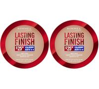 Rimmel London Lasting Finish Compact Base en Polvo 005 Ivory 7g (Paquete de 2)