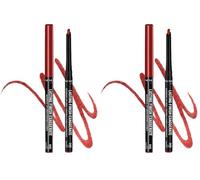 Rimmel London Lasting Finish Exaggerate Automatic Lip Liner, perfilador de labios - Tono 045 0,35g (Paquete de 2)