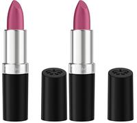 Rimmel London Lasting Finish, lipstick Amatista Shimmer (Paquete de 2)