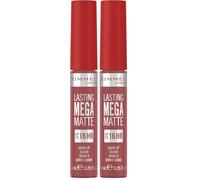 Rimmel London | Lasting Mega Matte, Labial fijo 210 Rose & Shine, 7.4 ml (Paquete de 2)