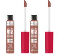 Rimmel London, Lasting Mega Matte, Labial fijo, 700, Be My Baby, 7.4 ml (Paquete de 2)