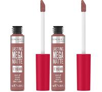 Rimmel London, Lasting Mega Matte, Labial fijo, 709, Strapless, 7.4 ml (Paquete de 2)