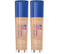 Rimmel London Match Perfection Foundation Base de Maquillaje, SPF 20, Tono 300, 30 ml (Paquete de 2)