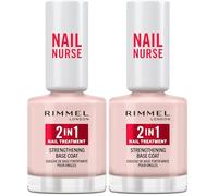 Rimmel London, Nail Care, 2 in 1, Tratamiento de uñas y Base Coat, 12 ml (Paquete de 2)