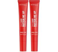 Rimmel London | Oh My Gloss Butter Me Up | Bálsamo Labial | Tono Red Velvet 004 | 15ml (Paquete de 2)