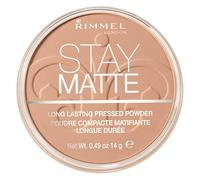 Rimmel London Polvo compacto Stay Matte - Polvo matizante de larga duración para pieles grasas y mixtas - 010 Warm Honey - 14 g