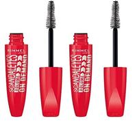Rimmel London Scandaleyes Volume on Demand Máscara de Pestañas, 001 Black, 12 ml (Paquete de 2)