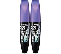 Rimmel London Scandaleyes Wow Wings Máscara de Pestañas Tono Extreme Black - 12 ml (Paquete de 2)