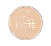 Rimmel London Stay Matte - 011 Creamy Natural - Polvos compactos ligeros de alta cobertura y control de brillo, 0.49 oz