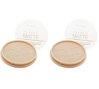 Rimmel London Stay Matte Poudre Compacte 006 Caliente Beige (Paquete de 2)