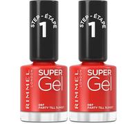 Rimmel London Super Gel, Esmalte de uñas, 097 Party Till Sunset, 12 ml (Paquete de 2)