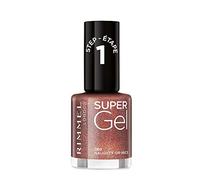 Rimmel London Super Gel - Esmalte de uñas en gel para manicura casera, Naughty Or Nice, tonos rojos, 12 ml