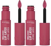 Rimmel London | Thrill Seeker Lip Latex | Labial Líquido | Tono Main CHaracter 300 | 6ml (Paquete de 2)