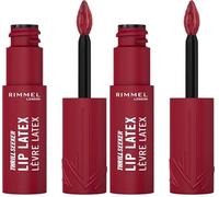 Rimmel London | Thrill Seeker Lip Latex | Labial Líquido | Tono Majesty 450 | 6ml (Paquete de 2)