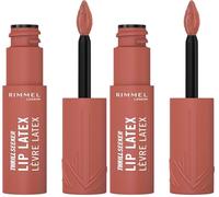 Rimmel London | Thrill Seeker Lip Latex | Labial Líquido | Tono Sassy 100 | 6ml (Paquete de 2)