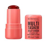 Rimmel Multi-Tasker Jelly Crush Colorete 300 Peachy Punch | Colorete y tinte labial 2 en 1 en gel con niacinamida, color intenso y modulable, sensación refrescante, hidratación duradera