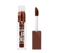 Rimmel Oh My Gloss! Aceite Labial Hidratante 010 Cappuccino Deep | Brillo radiante, color translúcido, con vitamina E y aceites de coco, semilla de frambuesa y maracuyá, no pegajoso, vegano.