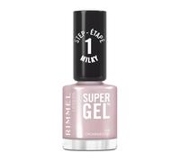 Rimmel Super Gel, 110 Cream & Blend, esmalte de uñas de larga duración, acabado lechoso, fácil aplicación, manicura similar al gel, resistente a las astillas, fórmula limpia, 12 ml