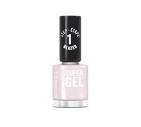 Rimmel Super Gel Esmalte de Uñas 105 Pink Glazed | Manicura glaseada efecto gel, sin capa base ni lámpara UV, color intenso, brillo 3D, hasta 14 días de duración, pincel ancho.