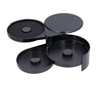 Rimmer de sal de vidrio, barra de 3 niveles Rimmer de vidrio Bartender Tool Bar Juice Cocktail Seasoning Box Cocktail Bartender Tool Caja de sal para suministros de fiesta en el