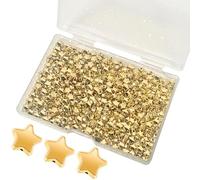 Rimoev 400 cuentas de estrella, espaciador de forma de 6 mm, cuentas de poni de cinco puntas con caja de sellado para hacer joyas, Plástico Resina