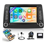 Rimoody 4G+64G Android 15 Radio de Coche para Fiat Panda 169 2002-2012 Inalámbrico Carplay Android Auto, 7 Pulgadas Pantalla Táctil Radio con GPS Navi WiFi Bluetooth FM/RDS/EQ/USB/SWC Cámara Trasera