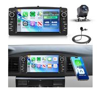 Rimoody 4G+64G Android Radio Coche para Toyota Corolla E120 2000-2006 7'' Pantalla Corolla con Carplay Android Auto Inalámbrico Navegación GPS Mirror Link Bluetooth WiFi/FM/RDS/EQ/SWC Cámara Trasera
