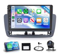 Rimoody 4G+64G Radio de Coche Android para Seat Ibiza 2012-2015 Carplay Wireless, 9 Pulgadas Pantalla IN-Cell Radio con Android Auto FM/RDS/EQ Navegación GPS WiFi Bluetooth Mirror Link Cámara Trasera