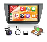 Rimoody 8 Core 6+128G 9" Android Radio Coche para Seat Altea 2004-2015/Toledo 2004-2009 Carplay Inalámbrico Android Auto GPS WiFi Mirror Link Bluetooth FM/RDS/EQ Controles del Volante Cámara Trasera