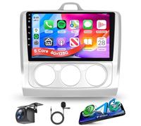 Rimoody 8 Core 6G+128G Android Autoradio per Ford Focus Mk2 Mk3 Exi MT 2 3 2004-2011 Wireless Carplay Android Auto GPS Navi WiFi 360° Panorama, 9 Pollici Touchscreen Bluetooth FM/RDS/DSP EQ/USB/SWC