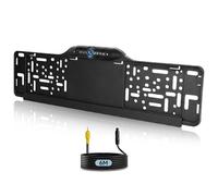 Rimoody Cámara de Marcha Atrás 1080P para Matrícula Europea - 7 Leds Visión Nocturna, IP67 Impermeable, Gran Angular 100°, 3 Modos (CVBS/720P/1080P), Cámara de Aparcamiento para Coche